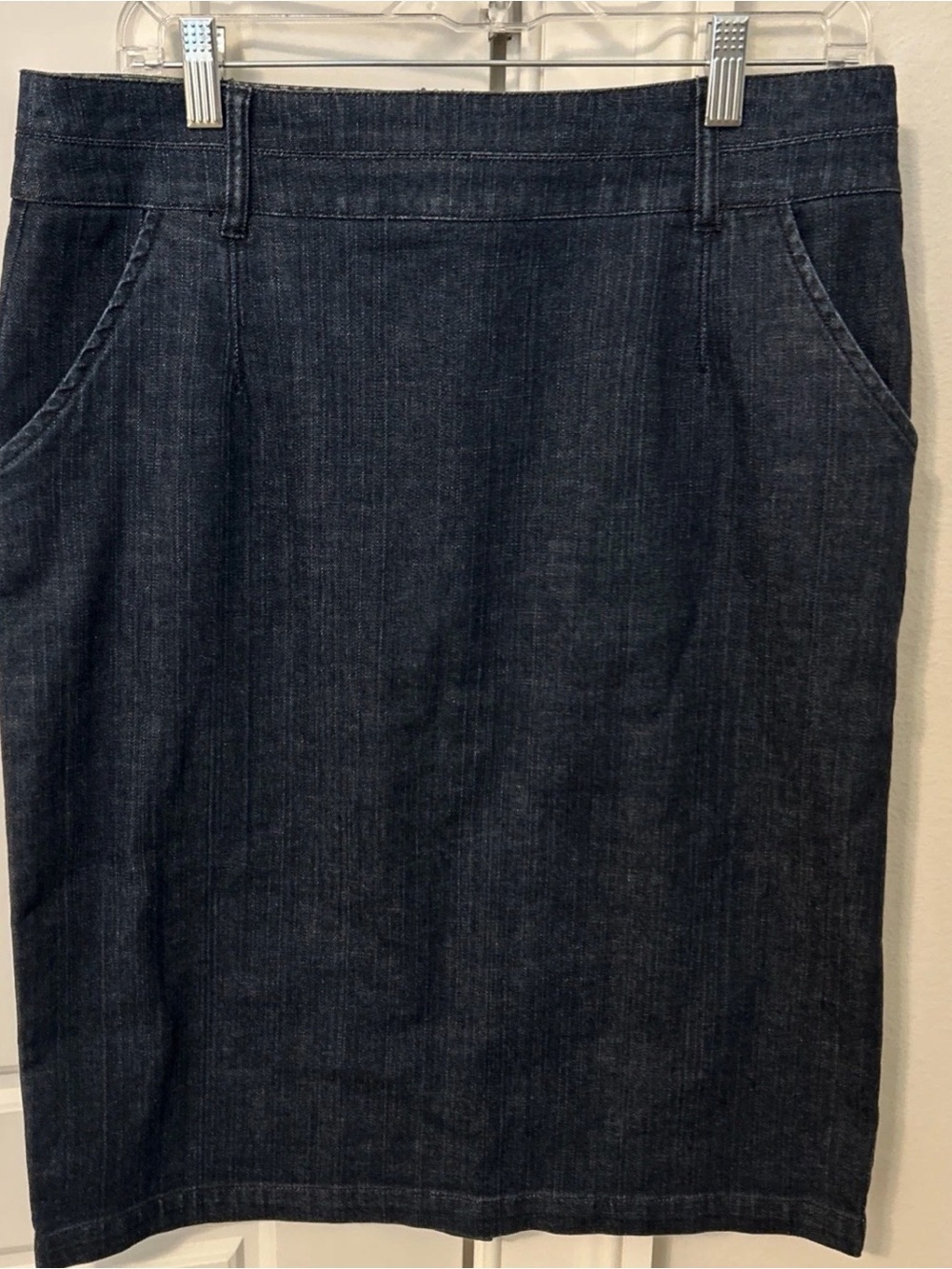Boden Classic Dark Blue Denim Pencil Skirt